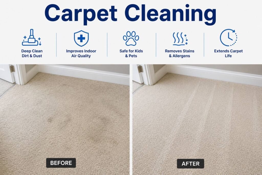 Carpet Cleaning Before and After Transformation